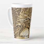 Sepia Leopard Milchtasse (Linke Ecke)