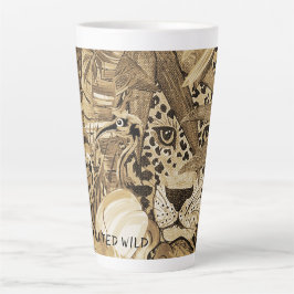 Sepia Leopard  Milchtasse