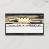Sepia Lily Naturopath Termin Business Card (Rückseite)