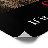 Sepia Lion Motivierend Challenge Poster (Ecke)