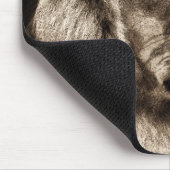 Sepia Lion Mousepad (Ecke)