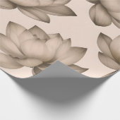 Sepia Lotus Wrapping Paper Geschenkpapier (Ecke)
