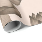 Sepia Lotus Wrapping Paper Geschenkpapier (Rolleneckpunkt)