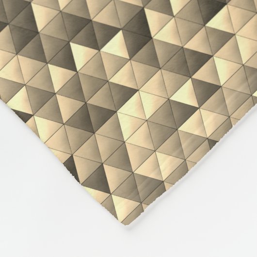 Sepia Low Poly Dog Paw Print Fleecedecke (Ecke)