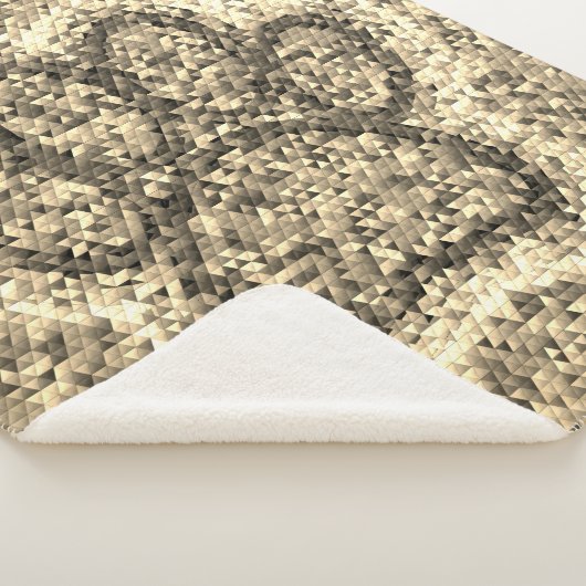 Sepia Low Poly Dog Paw Print Sherpadecke (3/4)