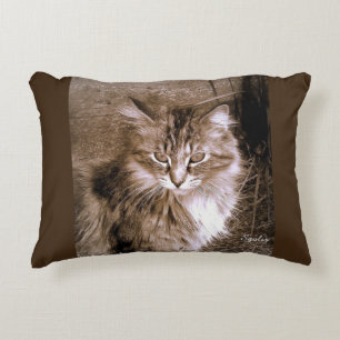 Sepia-Maine-Coon-Katzen-Wurfkissen Zierkissen