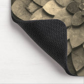 Sepia Mandala Art Textured Blume Mousepad (Ecke)