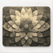 Sepia Mandala Art Textured Blume Mousepad (Vorne)