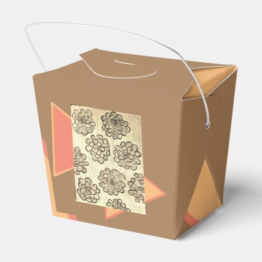 Sepia Marigolds Geschenkschachtel (Rückseite)