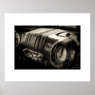 Sepia Mercury Eight Armaturenbrett Poster Druck