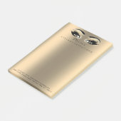 Sepia Metallic Makeup Name Web Telefonnummer Post-it Klebezettel (angewinkelt)