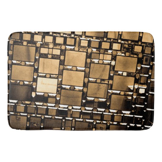 Sepia Mirror Pattern Badematte (Vorderseite)