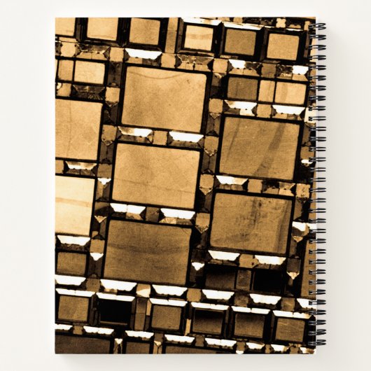 Sepia Mirror Pattern Notizblock (Rückseite)