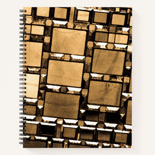 Sepia Mirror Pattern Notizblock (Vorderseite)
