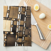 Sepia Mirrors Geschirrtuch (Viertel Falte)