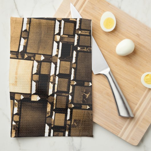 Sepia Mirrors Geschirrtuch (Viertel Falte)