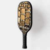 Sepia Mirrors Muster Pickleball Schläger (Links)