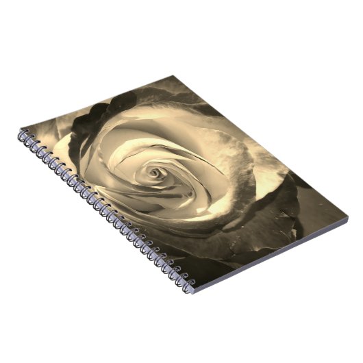 Sepia Nah Up Notebook Notizblock (Rechte Seite)