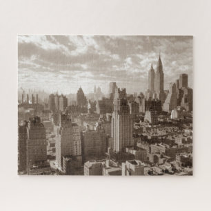 Sepia New York City alte Vintage Retro Puzzle