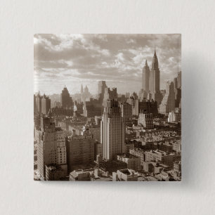 Sepia New York City Button