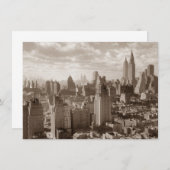 Sepia New York City Einladung (Vorne/Hinten)
