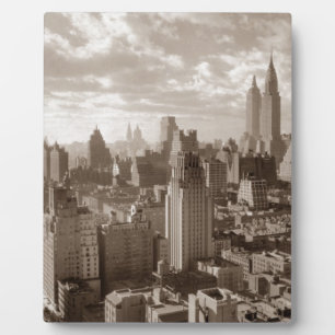Sepia New York City Fotoplatte
