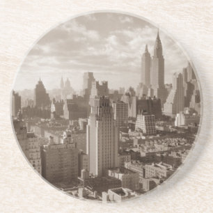 Sepia New York City Getränkeuntersetzer