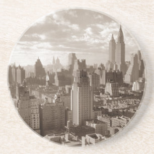 Sepia New York City Getränkeuntersetzer