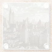 Sepia New York City Glasuntersetzer (Rückseite)