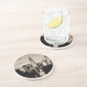 Sepia New York City Ink Sketch Getränkeuntersetzer (Seite)