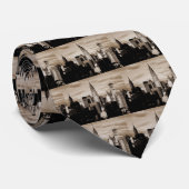 Sepia New York City Ink Sketch Krawatte (Gerollt)