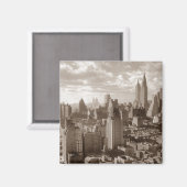 Sepia New York City Magnet (Vorderseite/Rückseite)