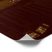 Sepia New York City Night Poster (Ecke)