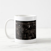Sepia New York City Night Skyline Kaffeetasse (Links)