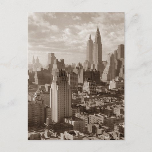 Sepia New York City Postkarte (Vorderseite)