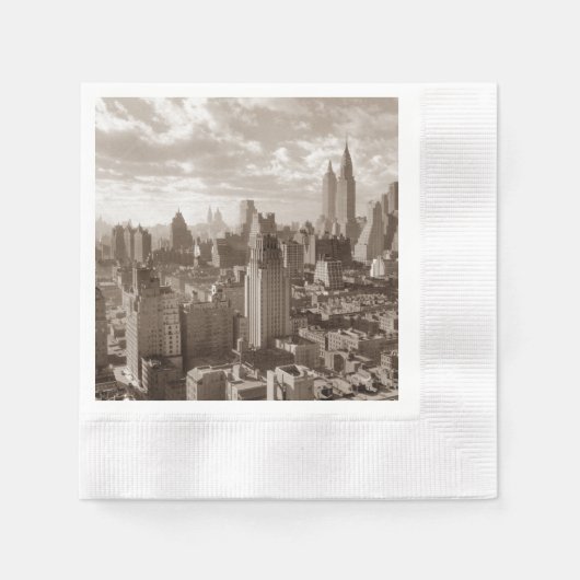 Sepia New York City Serviette (Vorderseite)
