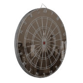 Sepia New York City Skyline Dartscheibe (Vorderseite Links)