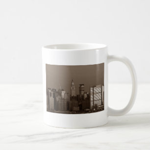 Sepia New York City Skyline Kaffeetasse