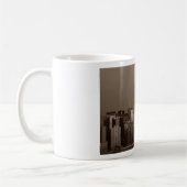 Sepia New York City Skyline Kaffeetasse (Links)
