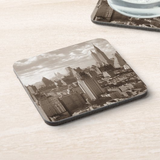 Sepia New York City Untersetzer (Linke Seite)