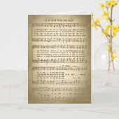 Sepia Old Hymne Music for Beileid Karte (Gelbe Blume)