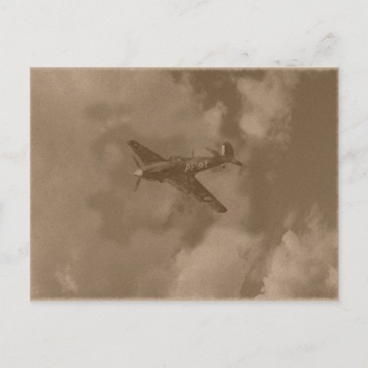 Sepia-Orkan Postkarte (Vorderseite)