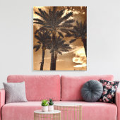 Sepia Palm Trees Leinwanddruck (Insitu (Wohnzimmer))