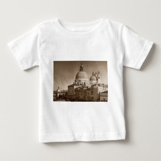 Sepia Paper Effect Venice Grand Canal Baby T-shirt (Vorderseite)
