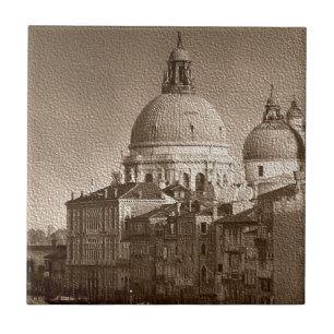 Sepia Paper Effect Venice Grand Canal Fliese