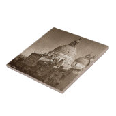 Sepia Paper Effect Venice Grand Canal Fliese (Seite)