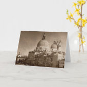 Sepia Paper Effect Venice Grand Canal Karte (Gelbe Blume)