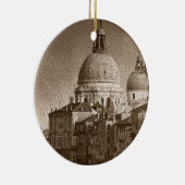 Sepia Paper Effect Venice Grand Canal Keramikornament (Rechts)