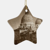 Sepia Paper Effect Venice Grand Canal Keramikornament (Rechts)