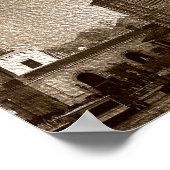 Sepia Paper Effect Venice Grand Canal Poster (Ecke)